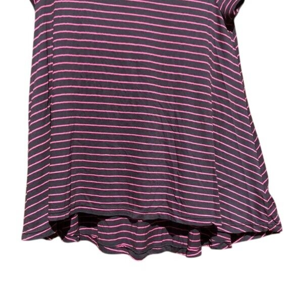 Splendid Pink & Grey Casual Comfortable Oversized Striped Top Size S - Picture 4 of 8
